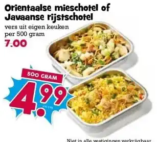 Boon`s Markt Orientaalse mieschotel of Javaanse rijstschotel aanbieding