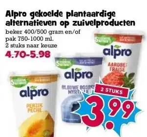 Boon`s Markt Alpro gekoelde plantaardige alternatieven op zuivelproducten aanbieding