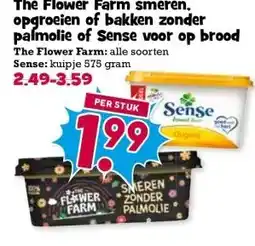 Boon`s Markt The Flower Farm smeren. opgroeien of bakken zonder palmolie of Sense voor op brood aanbieding