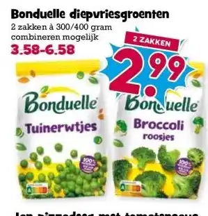 Boon`s Markt Bonduelle diepvriesgroenten aanbieding
