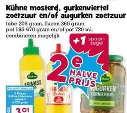 Boon`s Markt Kühne mosterd, gurkenviertel zoetzuur en/of augurken zoetzuur aanbieding