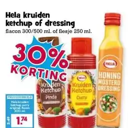 Boon`s Markt Hela kruiden ketchup of dressing aanbieding