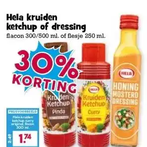 Boon`s Markt Hela kruiden ketchup of dressing aanbieding