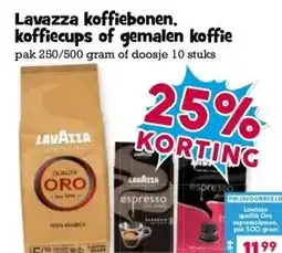 Boon`s Markt Lavazza koffiebonen. koffiecups of gemalen koffie aanbieding