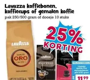 Boon`s Markt Lavazza koffiebonen. koffiecups of gemalen koffie aanbieding