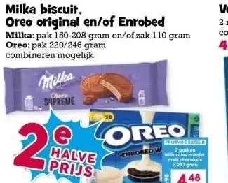 Boon`s Markt Milka biscuit. Oreo original en/of Enrobed aanbieding