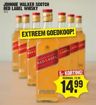 Super Dirck 3 Johnnie walker scotch red label whisky aanbieding
