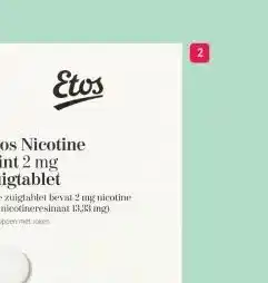 Etos Etos nicotine zuigtabletten mint aanbieding