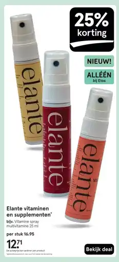 Etos Elante vitaminen en supplementen aanbieding