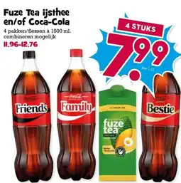 Boon`s Markt Fuze Tea ijsthee en/of Coca-Cola aanbieding