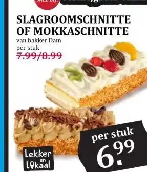 Boon`s Markt SLAGROOMSCHNITTE OF MOKKASCHNITTE aanbieding