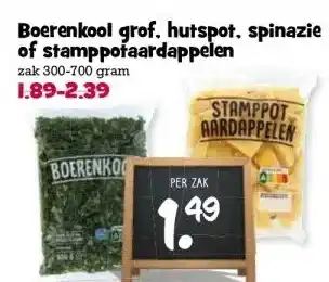 Boon`s Markt Boerenkool grof. hutspot, spinazie of stamppotaardappelen aanbieding
