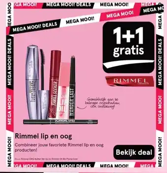 Etos Rimmel lip en oog aanbieding