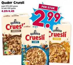 Boon`s Markt Quaker Cruesli aanbieding