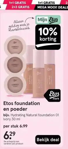 Etos Etos foundation en poeder aanbieding