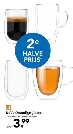 Blokker Dubbelwandige glazen aanbieding