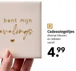 Blokker Cadeautegeltjes aanbieding