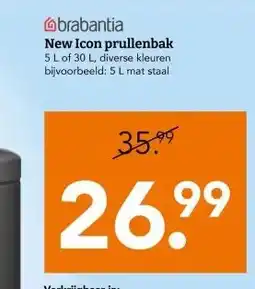 Blokker New Icon prullenbak aanbieding