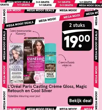 Etos L'Oréal Paris Casting Crème Gloss, Magic Retouch en Cool Silver aanbieding