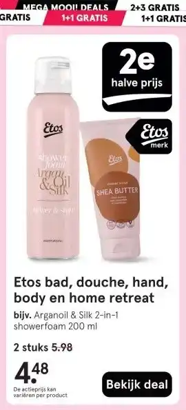 Etos Etos bad, douche, hand, body en home retreat aanbieding