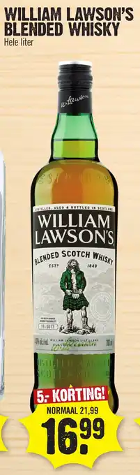 Super Dirck 3 William lawson's blended whisky aanbieding