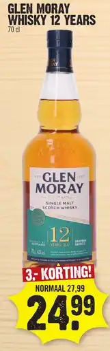 Super Dirck 3 Glen moray whisky 12 years aanbieding
