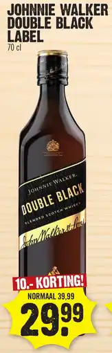 Super Dirck 3 Johnnie walker double black label aanbieding