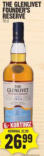 Super Dirck 3 The glenlivet founder's reserve aanbieding