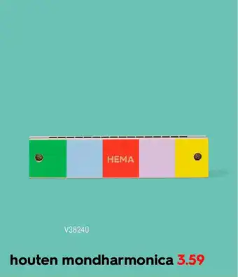 HEMA Houten mondharmonica aanbieding