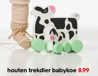 HEMA Houten trekdier babykoe aanbieding