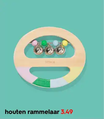HEMA Houten rammelaar aanbieding