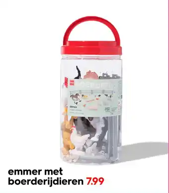 HEMA Emmer met boerderijdieren aanbieding