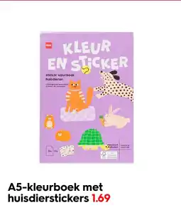 HEMA A5 kleurboek met huisdierstickers aanbieding