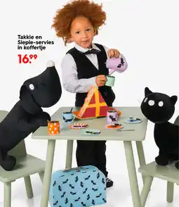 HEMA Takkie en siepie servies in koffertje aanbieding