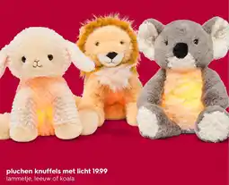 HEMA Pluchen knuffels met licht aanbieding