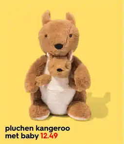 HEMA Pluchen kangeroo met baby aanbieding
