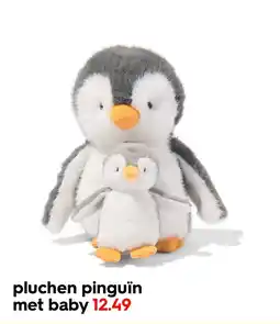 HEMA Pluchen pinguïn met baby aanbieding