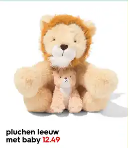 HEMA Pluchen leeuw met baby aanbieding
