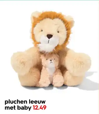 HEMA Pluchen leeuw met baby aanbieding