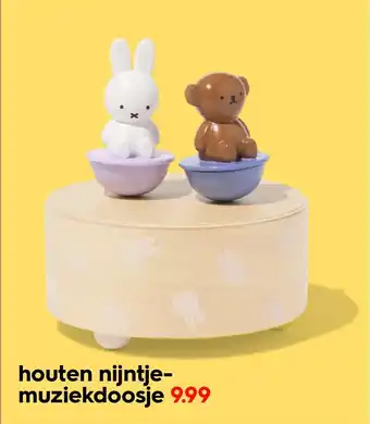 HEMA Houten nijntje muziekdoosje aanbieding