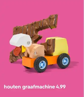 HEMA Houten graafmachine aanbieding