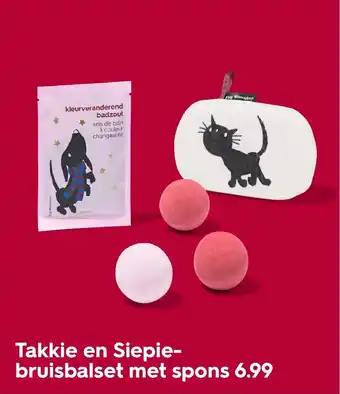 HEMA Takkie en siepie bruisbalset met spons aanbieding