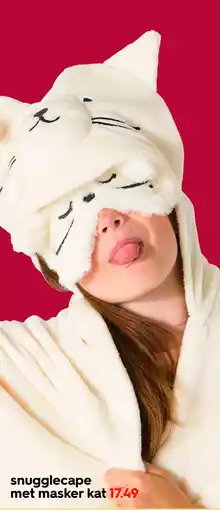 HEMA Snugglecape met masker kat aanbieding