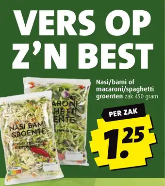 Boni Nasi bami of macaroni spaghetti groenten aanbieding