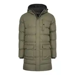 ANWB Cappuccino Italia Heren Long Puffer Jacket Groen aanbieding