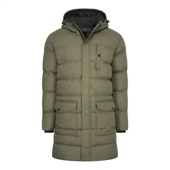 ANWB Cappuccino Italia Heren Long Puffer Jacket Groen aanbieding