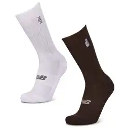 Foot Locker New Balance Crew 2 Pack Sokken Unisex - Wit - Maat 39-42 - Katoen aanbieding