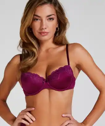 Hunkemoller Hunkemöller Voorgevormde beugel bh Lace & Shine Paars aanbieding