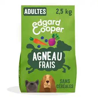 Zooplus 2x2,5kg Edgard & Cooper Adult Lam graanvrij - Droog hondenvoer aanbieding