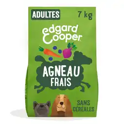 Zooplus 2x7kg Edgard & Cooper Adult Lam graanvrij - Droog hondenvoer aanbieding